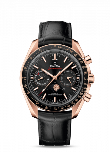 Speedmaster Moonphase Chronograph Master Chronometer Sedna Gold / Black