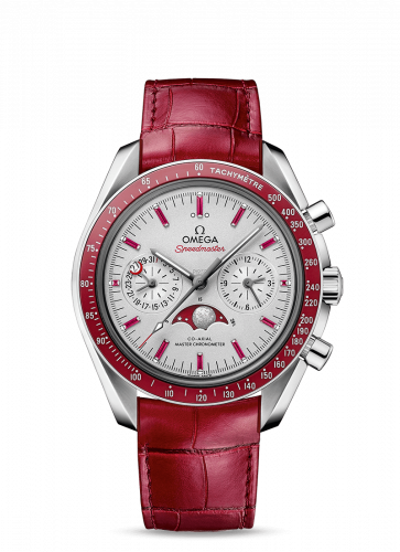 Speedmaster Moonphase Chronograph Master Chronometer Platinum / Silver / Ruby