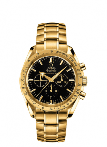 Speedmaster Broad Arrow Yellow Gold / Black / Bracelet