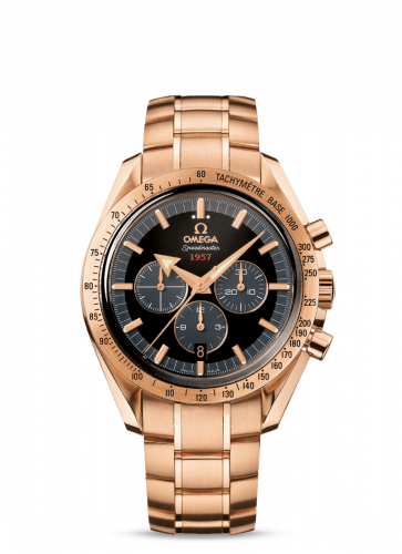 Speedmaster Broad Arrow 1957 Red Gold / Black / Bracelet