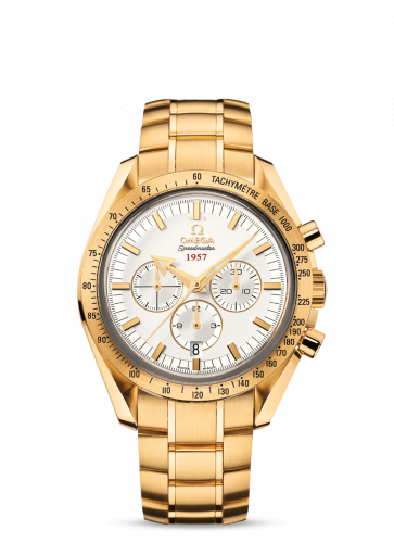 Speedmaster Broad Arrow 1957 Yellow Gold / Silver / Bracelet