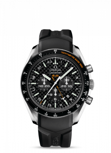 Speedmaster HB-SIA Co-Axial GMT Titanium / Black Carbon / Rubber
