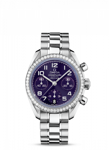 Speedmaster Date 38 Stainless Steel / Diamond / Purple / Bracelet