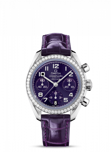 Speedmaster Date 38 Stainless Steel / Diamond / Purple