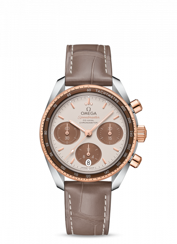 Speedmaster Co-Axial 38 Stainless Steel / Sedna Gold / Cappuccino