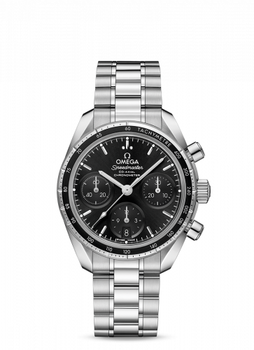 Speedmaster Co-Axial 38 Stainless Steel / Black / Bracelet