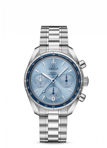 Speedmaster Co-Axial 38 Stainless Steel / Blue / Bracelet