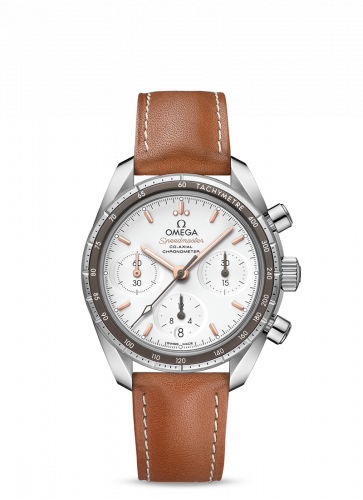 Speedmaster Co-Axial 38 Stainless Steel / Silver / Strap