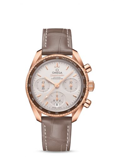 Speedmaster Co-Axial 38 Sedna Gold / Diamond / Silver / Strap