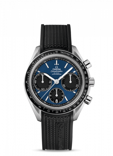 Speedmaster Racing Co-Axial Chronograph Stainless Steel / Blue / Rubber