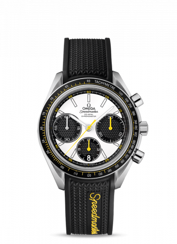 Speedmaster Racing Co-Axial Chronograph Stainless Steel / Silver-Yellow / Rubber