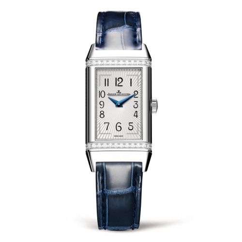 Reverso One Stainless Steel / Diamond / White / Alligator
