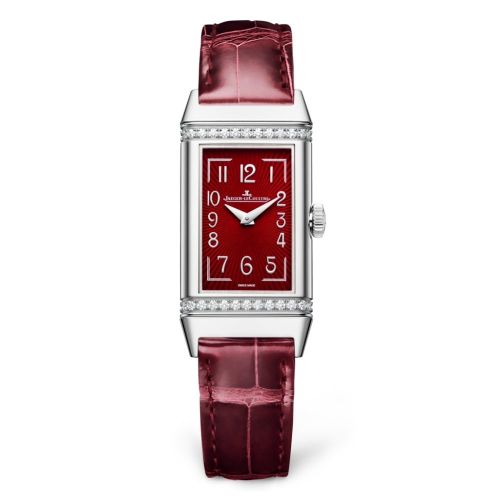 Reverso One Stainless Steel / Diamond / Red / Alligator