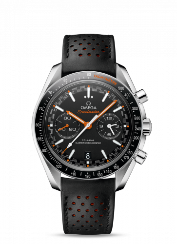 Speedmaster Racing Master Co-Axial Stainless Steel / Black / Orange / Strap