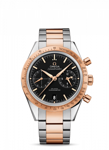 Speedmaster 57 Co-Axial Stainless Steel / Red Gold / Black / Bracelet
