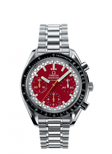 Speedmaster Reduced Stainless Steel / Red / Bracelet / Schumacher