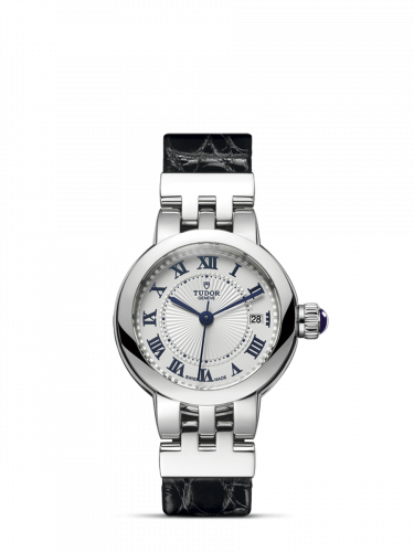 Clair de Rose 26 Stainless Steel / Silver-Roman/ Alligator