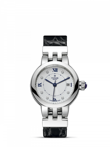 Clair de Rose 26 Stainless Steel / Silver-Diamond / Alligator
