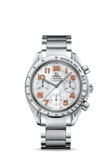 Speedmaster Reduced Ladies Stainless Steel / MOP-Orange / Bracelet