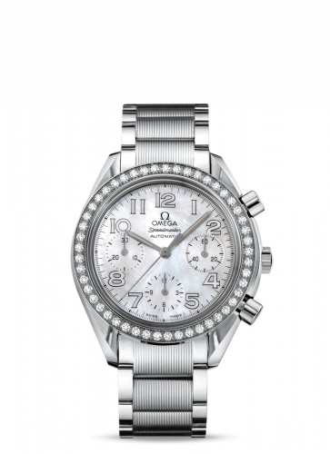 Speedmaster Reduced Ladies Stainless Steel / Diamond / MOP-Silver / Bracelet