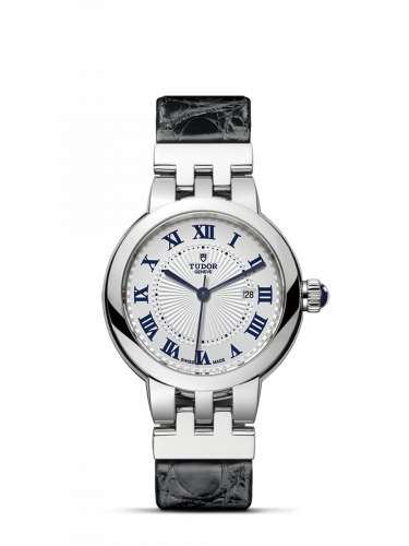 Clair de Rose 30 Stainless Steel / Silver-Roman/ Alligator