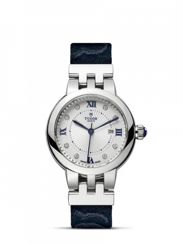 Clair de Rose 30 Stainless Steel / Silver-Diamond / Fabric