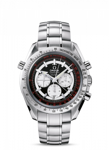 Speedmaster Broad Arrow Co-Axial Rattrapante Stainless Steel / Inverted Panda / Bracelet