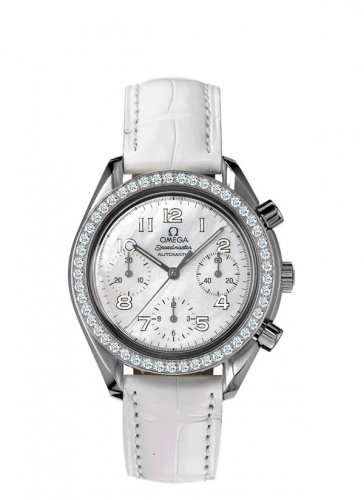 Speedmaster Reduced Ladies Stainless Steel / MOP / Diamond / Grey