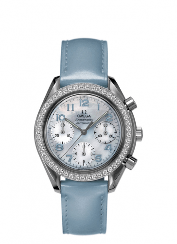 Speedmaster Reduced Ladies Stainless Steel / Diamond / MOP / Blue