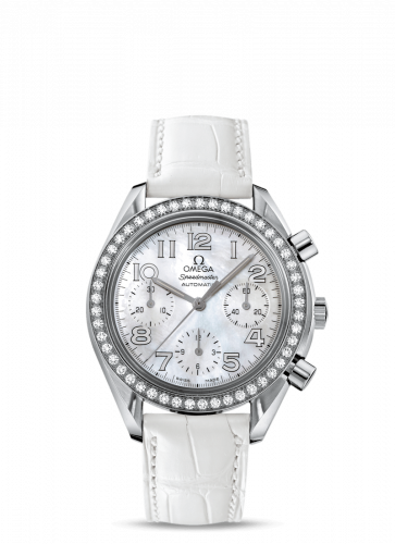 Speedmaster Reduced Ladies Stainless Steel / Diamond / MOP / White