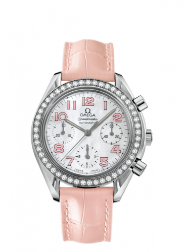 Speedmaster Reduced Ladies Stainless Steel / Diamond / MOP / Pink