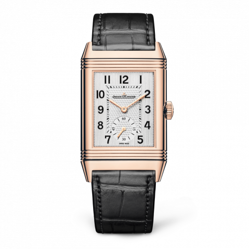 Reverso Classic Large Duoface Pink Gold / Silver / Alligator