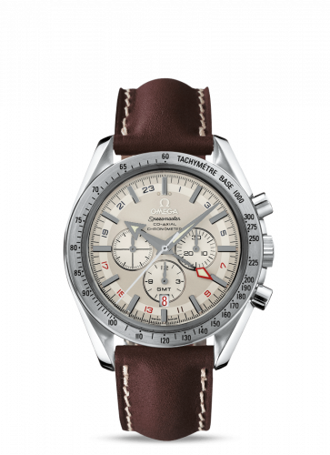 Speedmaster Broad Arrow Co-Axial GMT Stainless Steel / White