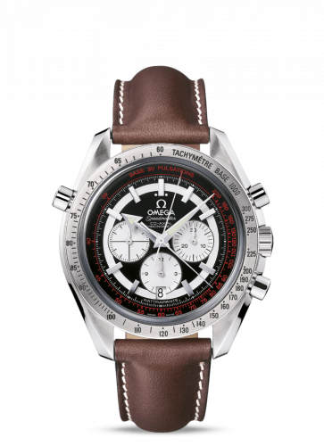 Speedmaster Broad Arrow Co-Axial Rattrapante Stainless Steel / Inverted Panda