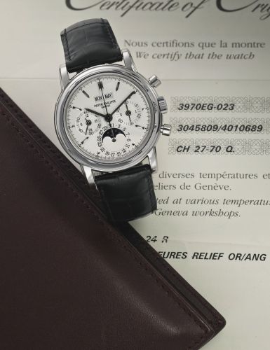 Perpetual Calendar Chronograph 3970 White Gold / Silver