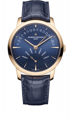 Patrimony Retrograde Day-Date Pink Gold / Blue