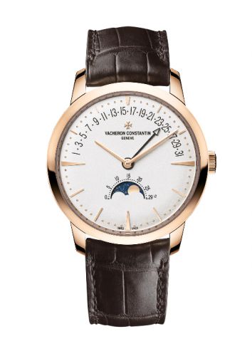 Patrimony Moon Phase and Retrograde Date Pink Gold / Silver