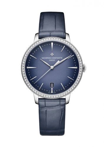 Patrimony Self-Winding 36.5 White Gold - Diamond / Blue