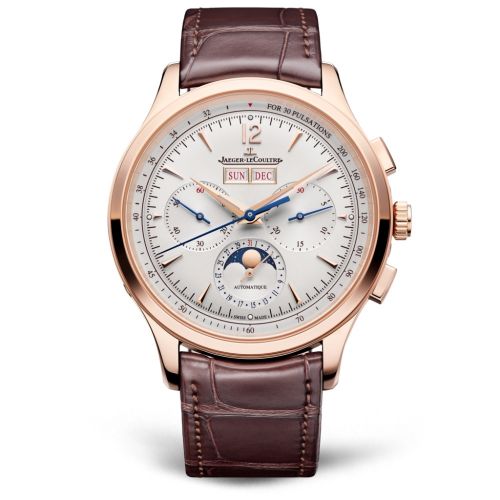 Master Control Chronograph Calendar Pink Gold / Silver / Alligator