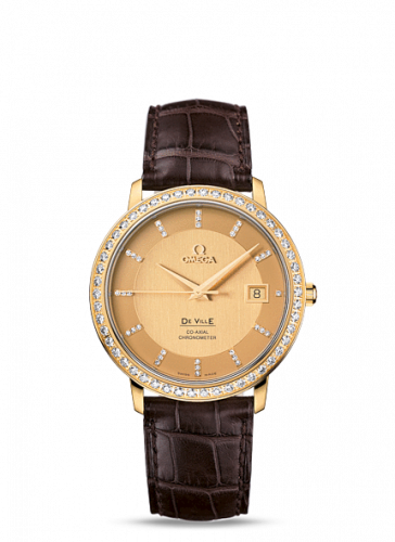 De Ville Prestige Co-Axial 36.5 Yellow Gold / Diamond