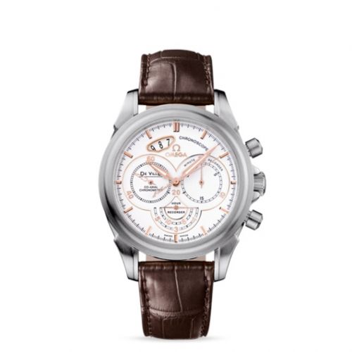 De Ville Co-Axial 41 Chronoscope Stainless Steel / White / St Moritz