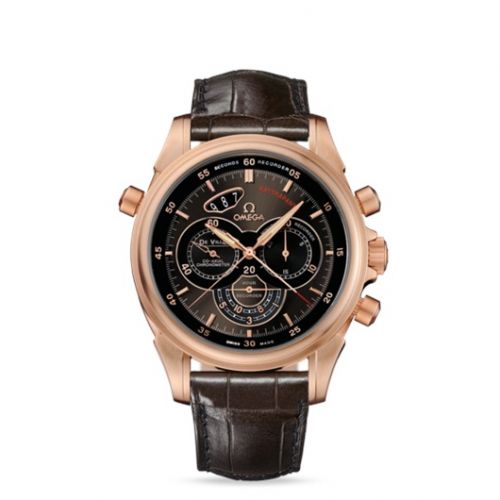 De Ville Co-Axial 44 Chronoscope Rattrapante II Red Gold / Brown