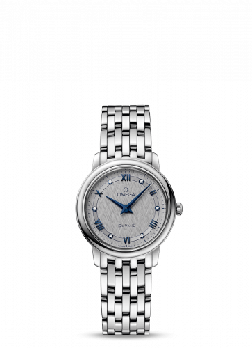 De Ville Prestige Quartz 27.4 Stainless Steel / Vintage Grey Silk  / Bracelet