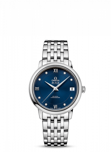 De Ville Prestige Co-Axial 32.7 Stainless Steel / Blue / Stainless Steel