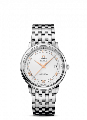 De Ville Prestige Co-Axial 36.8 Stainless Steel / Vintage Silver / Bracelet