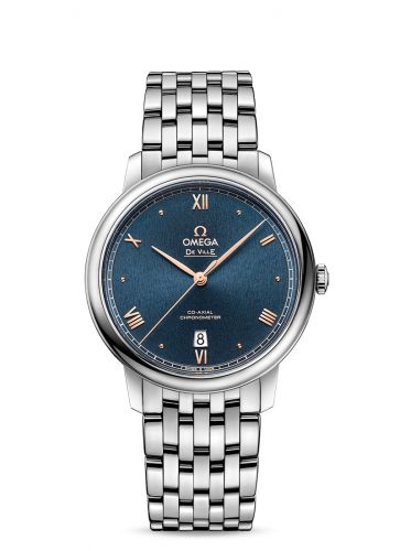 De Ville Prestige Co-Axial 39.5 Stainless Steel / Blue Sunburst / Bracelet