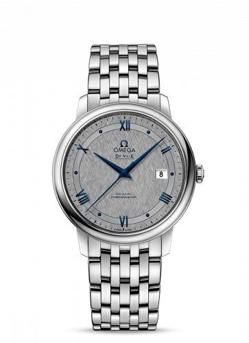 De Ville Prestige Co-Axial 39.5 Stainless Steel / Vintage Grey Silk / Bracelet