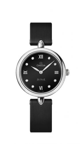 De Ville Prestige Dewdrop Quartz 27.4 Stainless Steel / Black