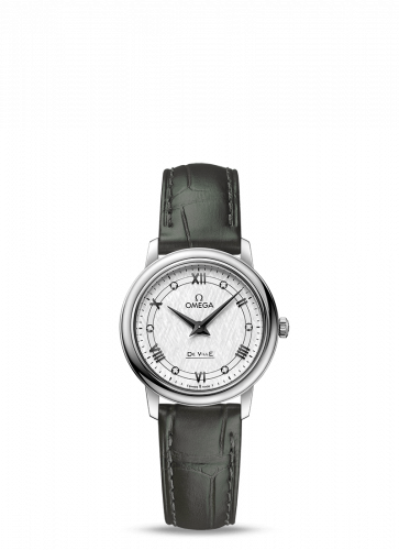 De Ville Prestige Quartz 27.4 Stainless Steel / Vintage Silver Silk