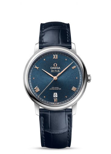 De Ville Prestige Co-Axial 39.5 Stainless Steel / Blue Sunburst